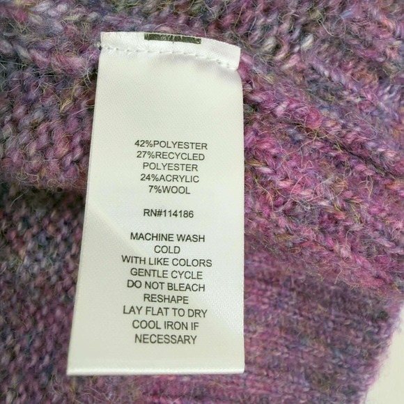 Retrology Women's Ombre Soft Knit Cardigan Purple Blue Pockets Size XL - Picture 5 of 5